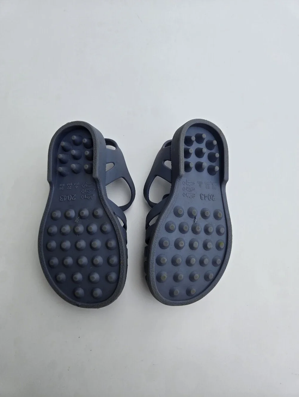 Kids Dark Blue Jelly Sandals with T‑Bar Strap